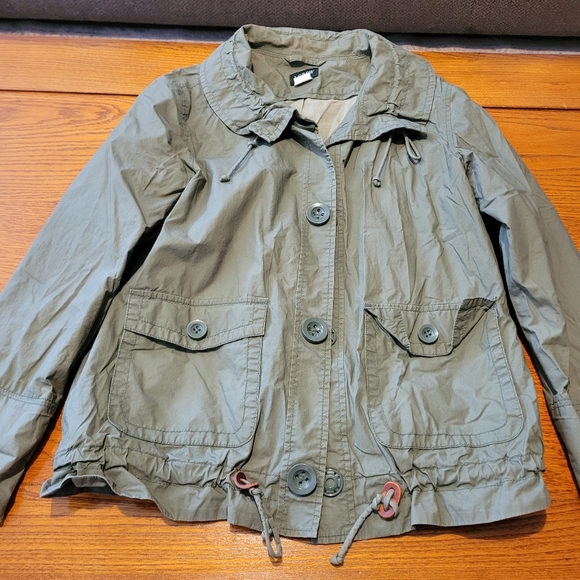 J CREW Olive Green Utility Jacket. Siz 6 - Picture 1 of 2